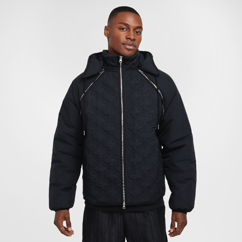 Veste de basketball isolante Nike Therma-FIT ADV LeBron pour Homme Noir/Gris fumée foncé/Noir