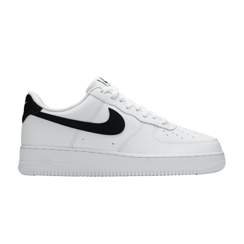 Nike Air Force 1 Low '07 Cuir grainé blanc et noir