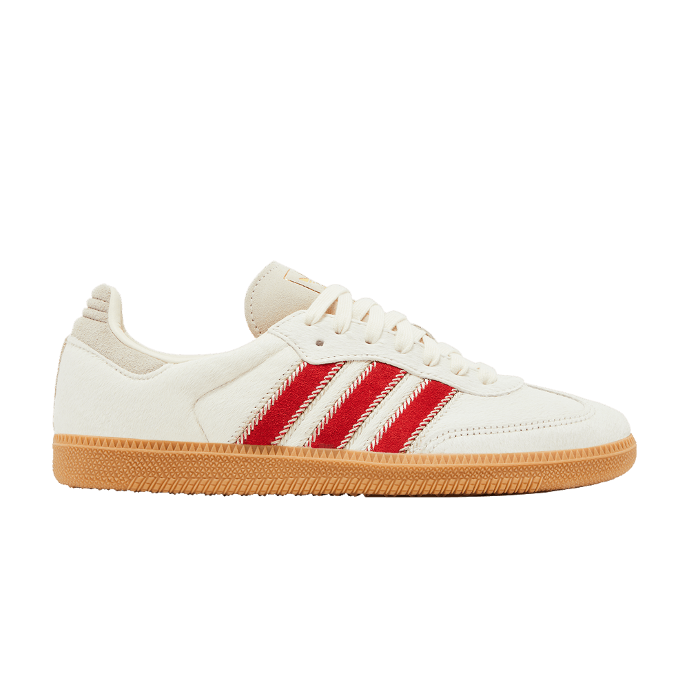adidas Samba OG Pony Hair Wonder Beige Better Scarlet (Femme)